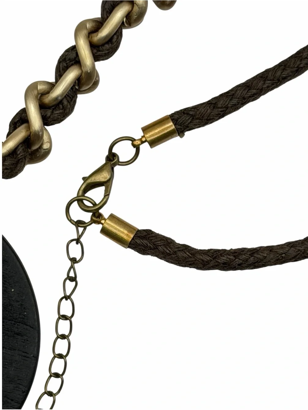 Bicycle Pendant Necklace Black Wood Rope Chain Boho Statement Jewelry New